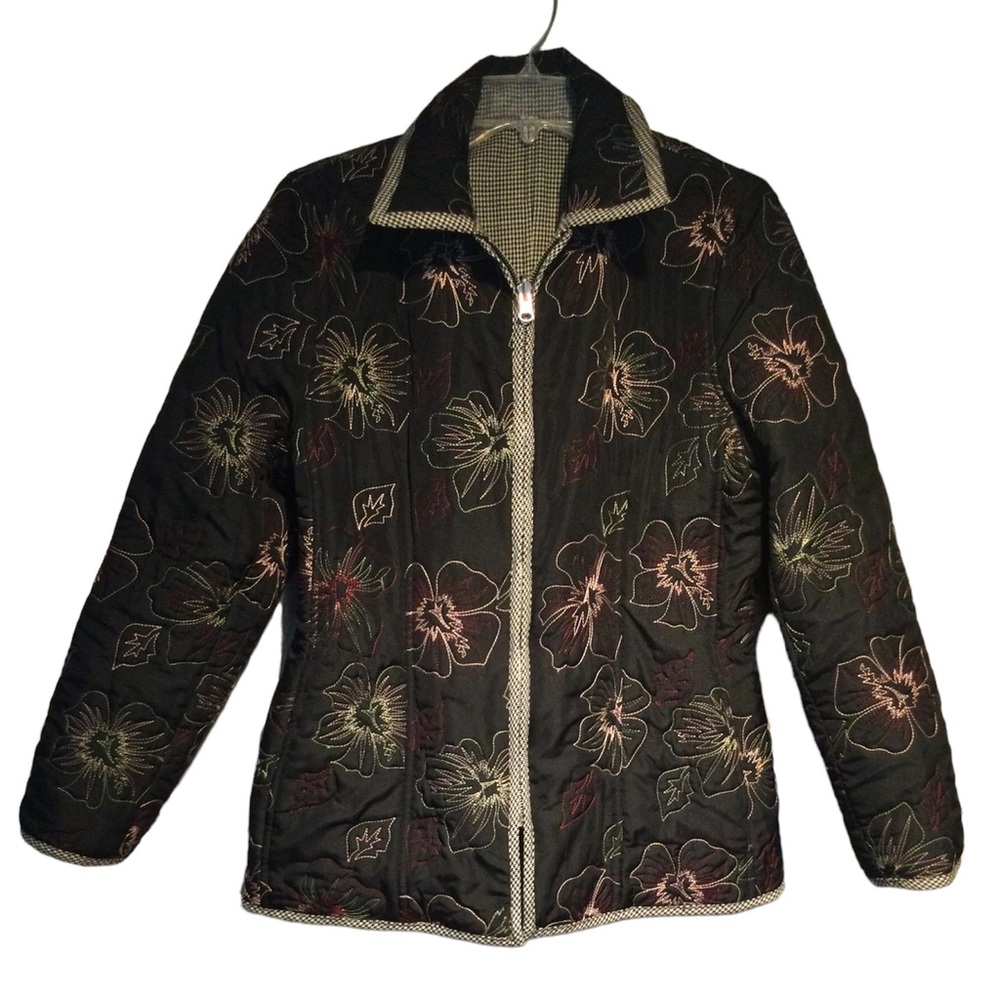 Harve  Bernardo reversible jacket polyester & wool blend size 10